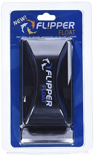 Flipper Cleaner Float - 2-in-1 Floating Magnetic Aquarium Glass Cleaner - Fish Tank Cleaner - Scrubber & Scraper Aquarium Cleaning Tools - Floating Fish Tank Cleaner, Standard - size: Standard – 1/4" to 1/2"