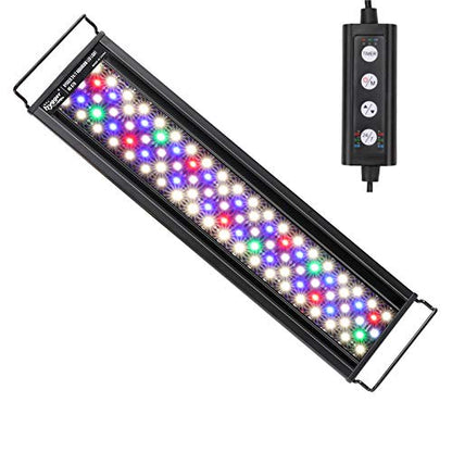 hygger Advanced LED Aquarium Light with Timer, 24/7 Lighting Cycle & DIY Mode, Full Spectrum Fish Tank Light for 12-17 in Freshwater Planted Tank - size: 12"- 17"(14W)