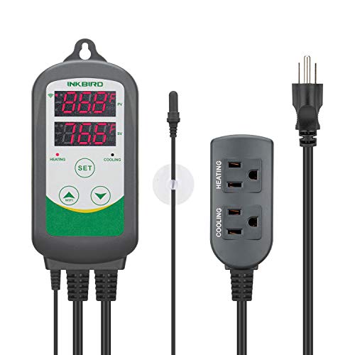 Inkbird WiFi ITC-308 Digital Temperature Controller Aquarium Thermostat for Aquarium Heater and Cooler, with Waterproof Sensor.