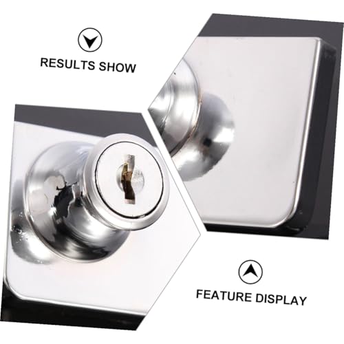 IMIKEYA Zinc Alloy Glass Cabinet Lock 5-8mm Anti-Theft Security Lock with 2 Keys for Display Case Door Furniture Hardware