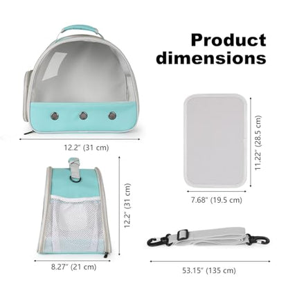 Bearded Dragon Carrier,Lizards Travel Bag, Small Animal Travel Carrier for Hedgehog Rat Parrot Bird, Portable Guinea Pig Travel Carrier for 2 - color: Green