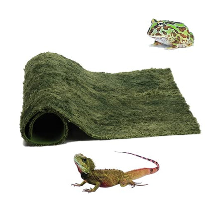 Moss Reptile Carpet, Raise Box Humidity, Fibre Mat for Pet Box Lining, Rainforest Reptile Supplies for Turtles, Lizards, Chameleons, Snakes, Horned Frogs, Bearded Dragons (17" x 24" x 1 Pack)