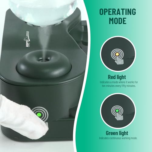 REPTI ZOO Water Feeder and Fogger, 2 in 1 Reptile Humidifier with Water Bowl, Automatic Water Dispenser for Chameleon Frog Lizard Gecko