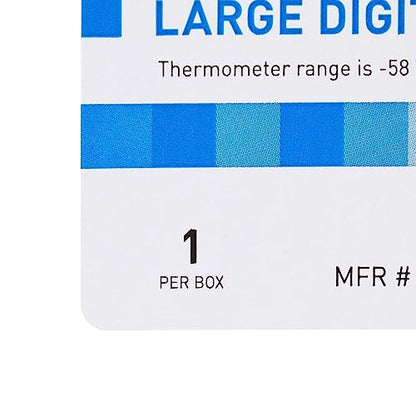 McKesson Refrigerator/Freezer Thermometer with Triple Display, Large, 1 ct | Single Probe, Food Safety Use