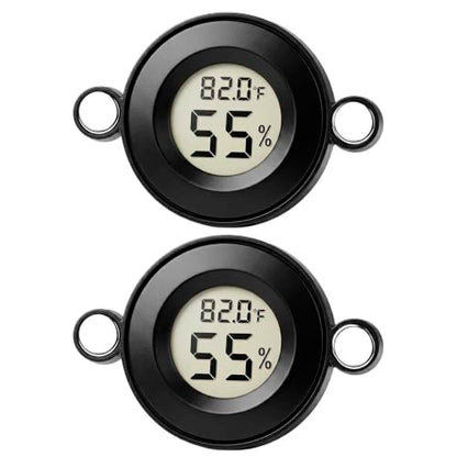 2PCS Magnetic Jumping Spider Enclosure Temperature and Humidity Monitor Digital Thermometer and Humidity Gauge for Reptile and Spider Tank Accessories (New Round)