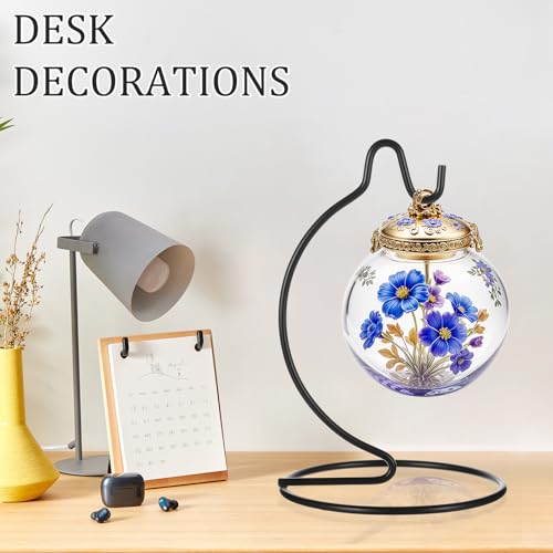Lemecima Ornament Display Stand Holder Hanger Stands Glass Ball Ornament Holder Metal Iron Hanging Hanger for Display Terrarium Air Plant(20 Pcs)