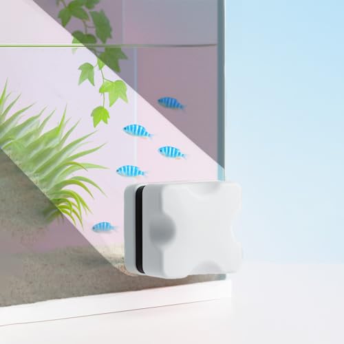Mini Magnetic Algae Scraper for Fish Tank - 1.18" Dual-Sided Cleaner in White - Used for Glass Aquariums - color: White