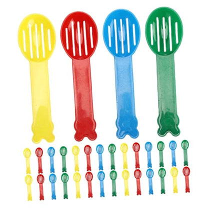 balacoo 32pcs Small Pet Scoop for Cage Cleaning and Sandbox Cleaning with Smooth Rounded Edges, Plastic Material, Efficient Waste Removal Tool for Small Pets and Reptiles
