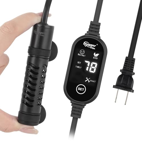 hygger Ceramic Submersible Aquarium Heater, New Explosion-Proof Fish Tank Water Heater with External Temp Controller Auto Thermostat Heater for Saltwater Freshwater (50W for 3~10 Gallon) - size: 50W for 3~10 gallon