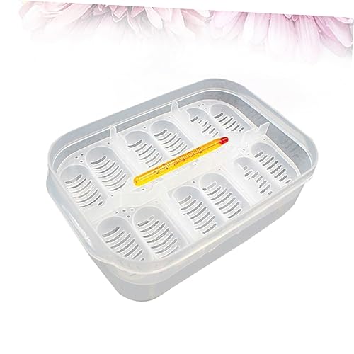 BESPORTBLE Hatchery Breeder Box for Reptiles Snake Lizard Incubation Case Thermometer Egg Capacity Random Color