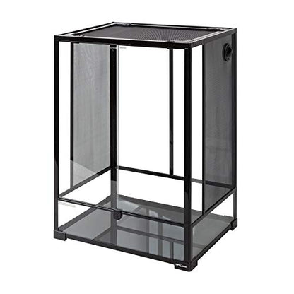 REPTI ZOO 24" x 18" x 36" Reptile Tall Glass Terrarium Rainforest Habitat Double Hinge Door with Screen Ventilation 67 Gallon Reptile Terrarium Easy Assembly