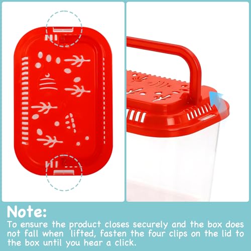 10 Pcs Plastic Terrarium Reptile Carrier Cage, Small Fish Tank | Tarantula Enclosure Snake Breeding Box, Portable Mini Aquarium for Crab Beach Turtle Pets