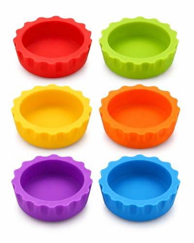 Meow&Woof Crested Gecko Feeding Cups, 6 Pack Small Silicone Reptile Food and Water Cups, 0.2 oz Gecko Food Dish for Crested Gecko, Leopard Gecko, Tarantula, Isopods and Hermit Crabs - color: 6 pack