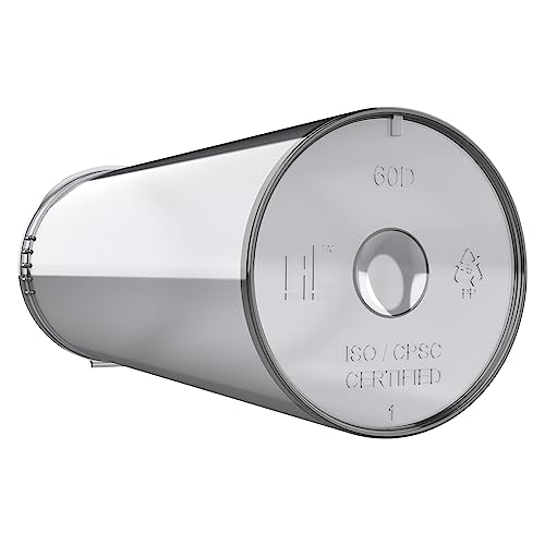 60 Dram CR Plastic Packaging Pop Top Containers - Child Resistant Travel Holder Vial Bottles - 75 qty (Smoke) - color: Smoke
