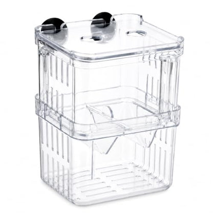 Petzilla in-Tank Aquarium Breeder Box for Fish Tank, Breeding Incubator for Small Fish Hatchery, Acrylic Divider for Shrimp Clownfish Aggressive Injured Fish (Small) - size: Small