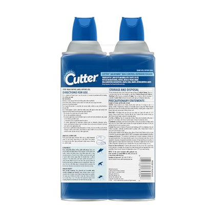 Cutter Backyard Bug Control Outdoor Fogger 16 Oz, 2 Pack | Kills Mosquitoes, Gnats, Flies, Wasps & More, For Decks, Patios & Picnic Areas, Treats up to 1,200 Cu Ft - size: 2 Pack
