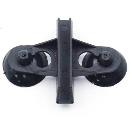 LINLAN 10 Pieces Aquarium Divider Suction Cup Clips, Glass Fixing Clips, Plastic Mesh Board Isolation Holders for Fish Tank (Black) - color: Black