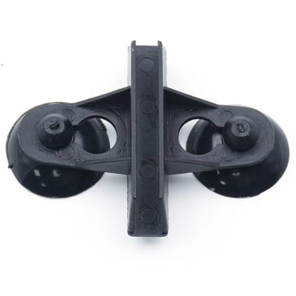 LINLAN 10 Pieces Aquarium Divider Suction Cup Clips, Glass Fixing Clips, Plastic Mesh Board Isolation Holders for Fish Tank (Black) - color: Black