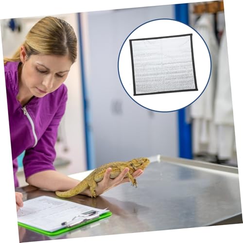 ORFOFE Reptile Heating Pad Self-Warming Mat for Tortoise Gecko Snake and Crab Tanks Durable Heat Distribution Reflective Film for Comfortable Habitat - size: 29.30X29.30X0.30CM