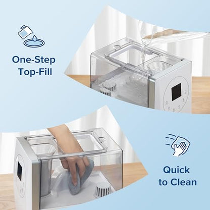 Levoit LV600S Smart Warm&Cool Mist Humidifiers for Home Bedroom Large Room | 6L 753ft² Coverage, Quickly & Evenly Humidify Whole House, Easy Top Fill, Smart Sensor, App & Voice Control, Quiet Sleep Mode