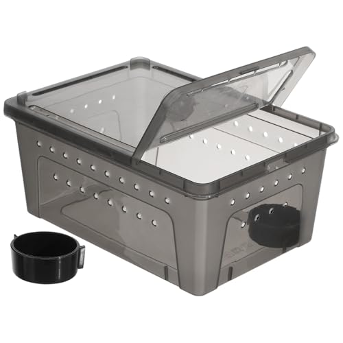 Plastic Reptile Terrarium Container with Efficient Ventilation System and Adjustable Environment Settings for Lizards, Snake Cage for Breeding and Feeding