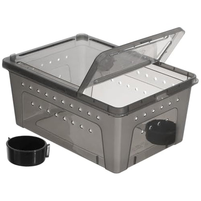 Plastic Reptile Terrarium Container with Efficient Ventilation System and Adjustable Environment Settings for Lizards, Snake Cage for Breeding and Feeding