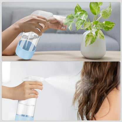 Worldgsb 2 Pack Glass Spray Bottles with Silicone Sleeve, 16 oz Empty Refillable Containers with Adjustable Spray Nozzles, Spray Bottles for Hair, Cleaning Solutions and Plants Blue - color: Blue