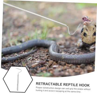 Snake Hook Long Handle Reusable Reptile Catching Hook for Snake Catcher