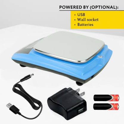 Digital Lab Scale 600g x 0.01g Accuracy Laboratory Balance (Blue) - color: Blue