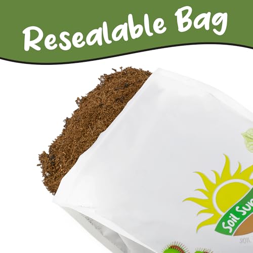 Soil Sunrise Terrarium Potting Soil Mix (8 Quarts) w/Blended Filtering Charcoal Custom Made for Terrariums