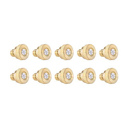 40Pcs CozyCabin Brass Misting Nozzles Misting Water Mister Nozzle for Garden, Patio, Greenhouse, Outdoor Cooling Mister System 0.016" Orifice (0.4mm) Thread UNC 10/24 - size: 40PCS