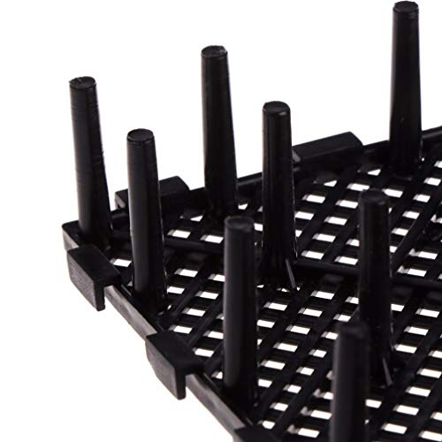 POPETPOP Black Aquarium Divider Trays Fish Tank Bottom Plate Grid Isolate Board Divider- Aquarium Divider Tray PVC Splicing Clapboard Bottom (Black) PVC Splicing Aquarium Accessory - size: 10pcs