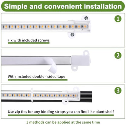 8.6'' LED Grow Light Strips, Full Spectrum 3500K Grow Lights for Indoor Plants, 2 Head with 3/9/12H Timer, 10 Dimmable Levels, Suitable for Seedling, Succulent, Plant Shelf and Greenhouse, 1-Pack - color: 2 Head 1 Pack