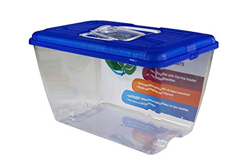 Penn-Plax Small World Habitat – Portable Clear and Transparent Plastic Tank – Excellent for Small Critters and Creatures – Easy to Clean & Handle – 2.2 Gallon, Assorted - size: 2.2 Gallon