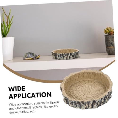 Crawling Pet Food Storage Basin Reptile Water Feeder Tortoise Food Container Habitat Accessory