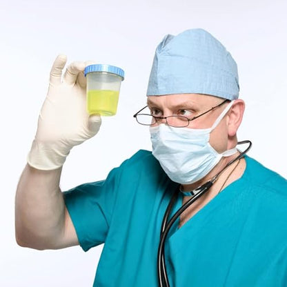 Vakly 4 oz Specimen Cups with Lids, Leak-Proof, 20 Pack | Clear polypropylene, non-sterile, screw-top lids, graduated markings, urine, stool & lab specimen collection