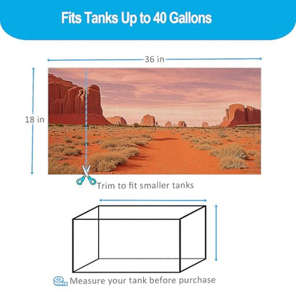 3 Pcs Reptile Tank Background, Bearded Dragon Tank Accessories, 36x18 inches 40 Gallon Polyester Terrarium Background Décor for Leopard Gecko, Crested Gecko, Turtle, Bearded Dragon