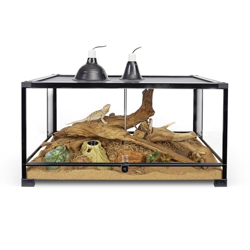 Zilla QuickBuild Reptile 40 Gallon Glass Terrarium Habitat with Swing Door For Geckos, Snakes, Lizards, Frogs, Turtles, and Tortoises, 36" x 18" x 18" - size: 36x18x18