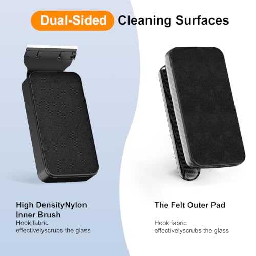 Aquarium Magnet Glass Cleaner（L） | Very magnetic，The handle is easy to grip，Easily Remove Stains，Dual-Sided Cleaning Surfaces，Self-floating Design - size: L