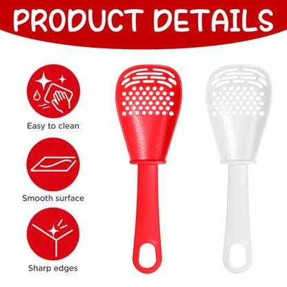 2 PCS Litter Scooper Small Holes, Plastic Hamster Sand Bath Shovel, Cat Litter Box Scoop Cleaning Tool for Guinea Pig Reptile Hamster Cage Accessories