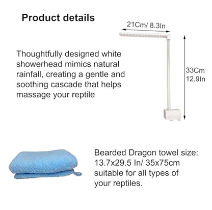 Bearded Dragon Bathtub Accessories with Lizard Towel, Accessories for Bearded Dragon Pool, Bearded Dragon Accessories for Tank, Bearded Dragon Accessories, Bearded Dragon Fountain