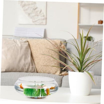 ibasenice 2Pcs Transparent Small Fish Tank Durable Aquarium for Goldfish Turtle and Small Reptiles Home Decor and Fish Breeding Box Capacity