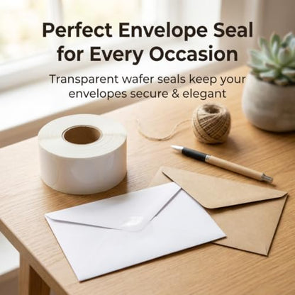 500Pcs 2.5cm Transparent PET Sealing Stickers, Self-Adhesive Labels | 500Pcs 2.5cm transparent PET stickers provide self-adhesive seals for gift boxes, packages, wrapping, crafts, or DIY. - color: 500pcs Clear Round Labels