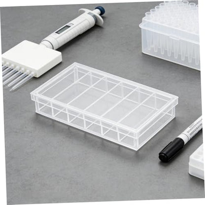 NUOBESTY Acrylic Incubator Box with Lid 6-Compartment Fish Egg Breeding Chamber Aquarium Breeder Box for Laboratory Research and Specimen Observation