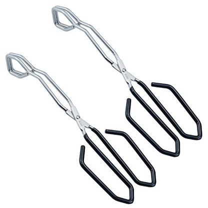 HINMAY Kitchen Scissor Tongs 11" Stainless Steel Cooking Tongs, Set of 2 - size: 11''