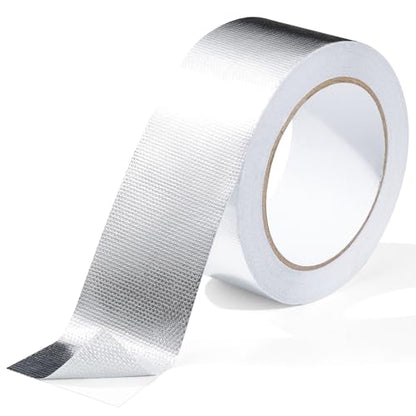 Aluminum Foil Heat Shield Tape, Silver Self-Adhesive Heat Shield ReflectiveTape, Fiberglass Heat Shielding Foil Tape for Hose and Auto Use (3in*66ft) - color: Silver, size: 3in-66FT