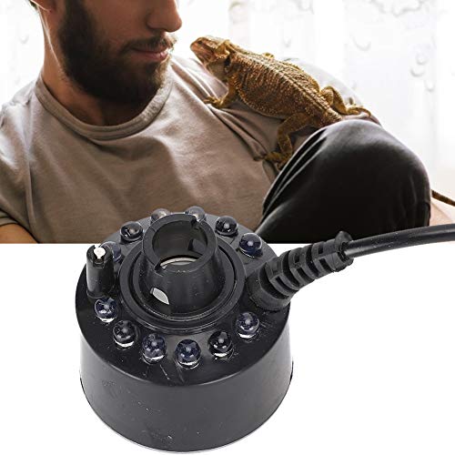 Mist Maker, Indoor Fountain Mister Foggers, Colorful Mist Maker Fog Atomizer, Small Pond Fog Machine Atomizer Air Humidifier Perfect for Water Fountain Pond, 12W Reptile Habitat Sprayer with 400ML/H
