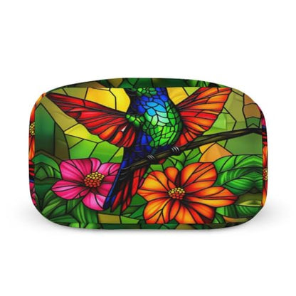 Stained Glass Hummingbird Lunch Bag for Women Men | Insulated Lunch Box Leakproof Food Meal Containers Reusable Foldable 6L Capacity Lunch Tote Bags for Work Picnic Travel - color: style-12