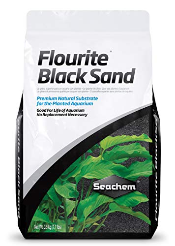 Seachem Fluorite Black Sand Substrate, 7.7lb - size: 7.7lb