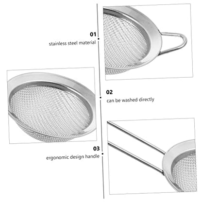 Yardwe 2PCS Stainless Steel Reptile Sand Shovel Fine Mesh Sieve Lizard Tortoise Litter Cleaner for Sand Substrate and Terrarium Use